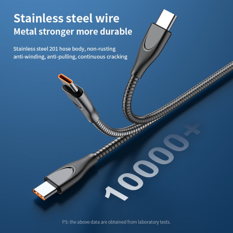 ADC-009 USB to 8 Pin Zinc Alloy Hose Fast Charging Data Cable, Cable Length: 1m (Gun Metal) - Normal Style Cable by buy2fix | Online Shopping UK | buy2fix