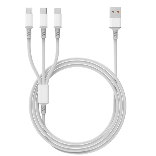 3A 3 in 1 USB to Type-C / 8 Pin / Micro USB Fast Charging Cable, Cable Length: 1.2m by buy2fix