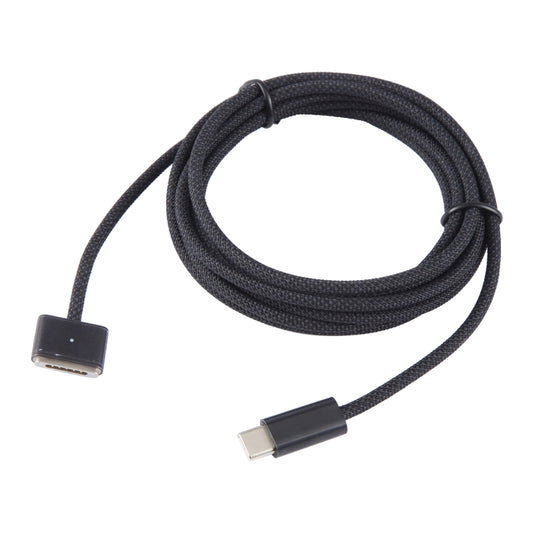 USB-C / Type-C to Magsafe 3 Braided Fast Charging Data Cable, Length: 2m (Black) by buy2fix
