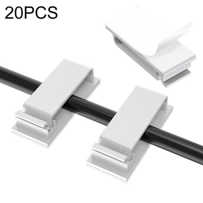 HG2613 20 PCS Desktop Data Cable Organizer Fixing Clip (White) by buy2fix