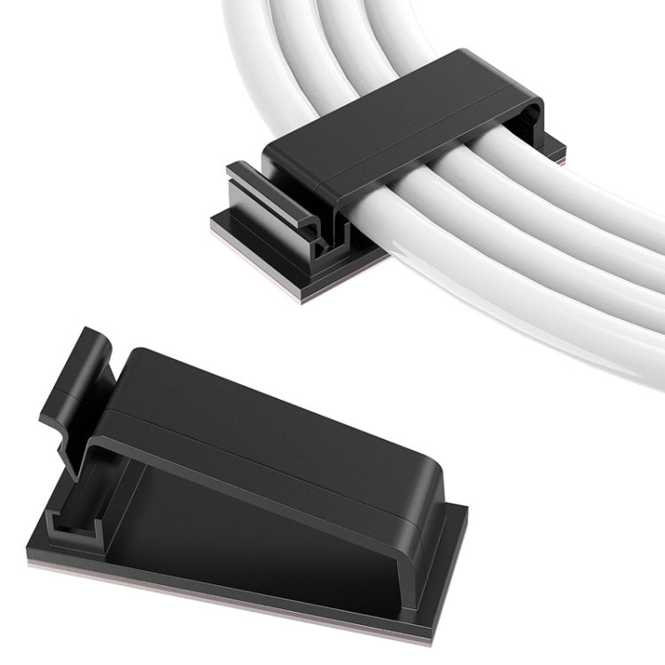 HG2613 20 PCS Desktop Data Cable Organizer Fixing Clip (Black) by buy2fix