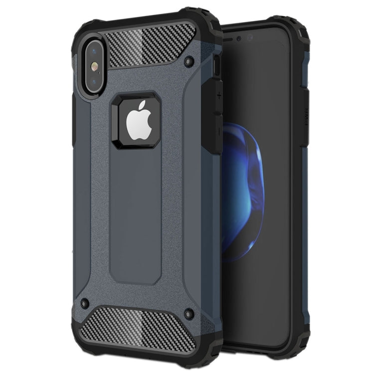 For iPhone X / XS Magic Armor TPU + PC Combination Case(navy) by buy2fix