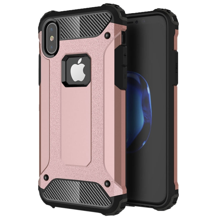 For iPhone X / XS Magic Armor TPU + PC Combination Case(Rose Gold) by buy2fix