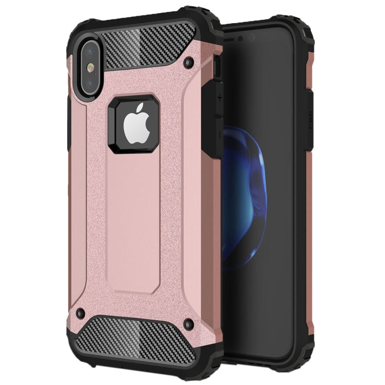 For iPhone X / XS Magic Armor TPU + PC Combination Case(Rose Gold) by buy2fix