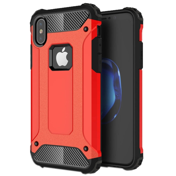For iPhone X / XS Magic Armor TPU + PC Combination Case(Red) by buy2fix