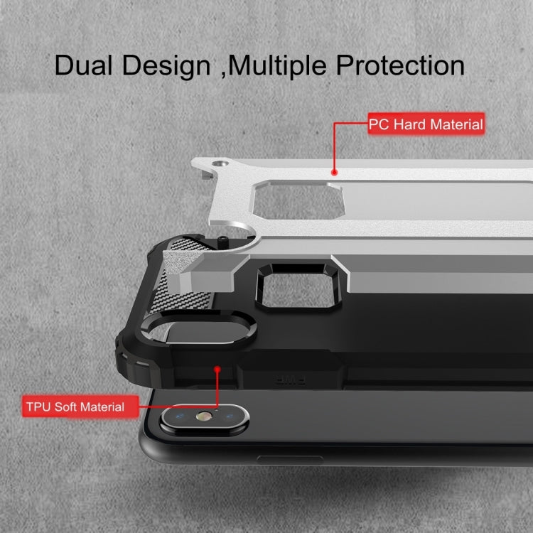 For iPhone X / XS Magic Armor TPU + PC Combination Case(navy) by buy2fix