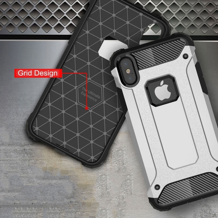For iPhone X / XS Magic Armor TPU + PC Combination Case(Silver) by buy2fix