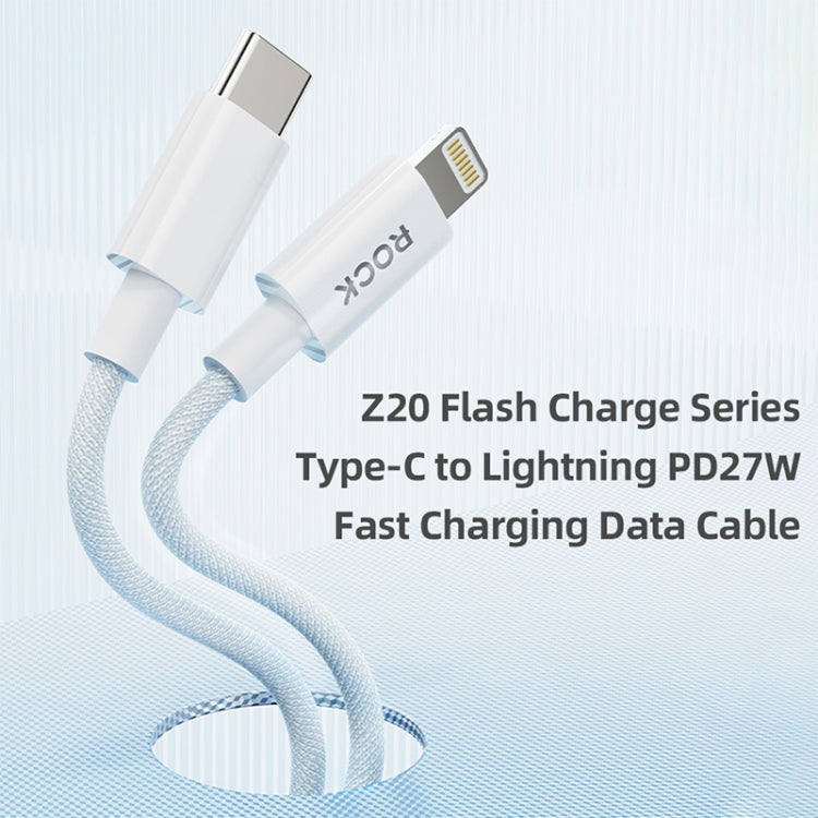 ROCK Z20 1m PD27W USB-C / Type-C to 8 Pin Fast Charging Data Cable by ROCK