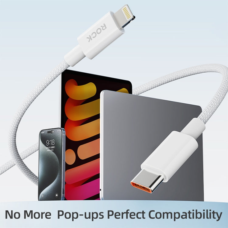 ROCK Z20 1m PD27W USB-C / Type-C to 8 Pin Fast Charging Data Cable by ROCK