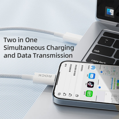 ROCK Z20 1m PD27W USB-C / Type-C to 8 Pin Fast Charging Data Cable by ROCK