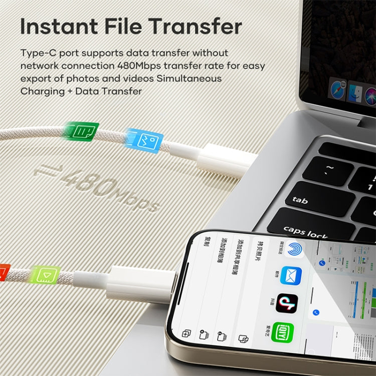 ROCK Z20 1m PD60W USB-C / Type-C to USB-C / Type-C Fast Charging Data Cable - USB-C & Type-C Cable by ROCK | Online Shopping UK | buy2fix