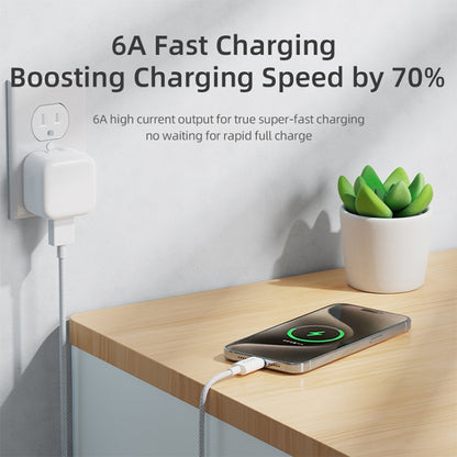 ROCK Z20 1m 6A USB to USB-C / Type-C Fast Charging Data Cable - USB-C & Type-C Cable by ROCK | Online Shopping UK | buy2fix