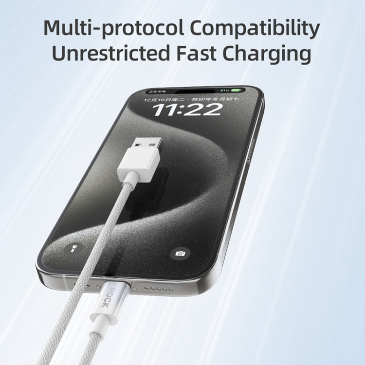 ROCK Z20 1m 6A USB to USB-C / Type-C Fast Charging Data Cable - USB-C & Type-C Cable by ROCK | Online Shopping UK | buy2fix