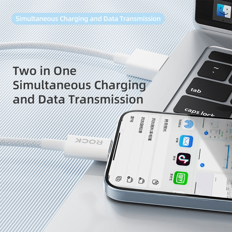 ROCK Z20 1m 6A USB to USB-C / Type-C Fast Charging Data Cable - USB-C & Type-C Cable by ROCK | Online Shopping UK | buy2fix