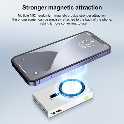 YELANGU TP01 Mobile Phone Selfie Wireless Same Screen Player Smartphone Magnetic Rear Selfie Monitor Screen (White) - Others Accessories by YELANGU | Online Shopping UK | buy2fix