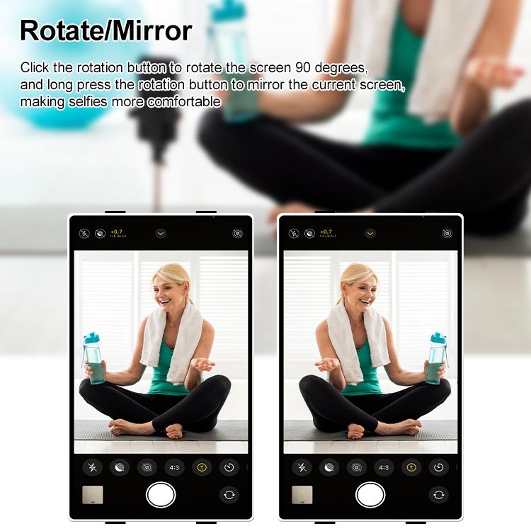 YELANGU TP01 Mobile Phone Selfie Wireless Same Screen Player Smartphone Magnetic Rear Selfie Monitor Screen (White) - Others Accessories by YELANGU | Online Shopping UK | buy2fix