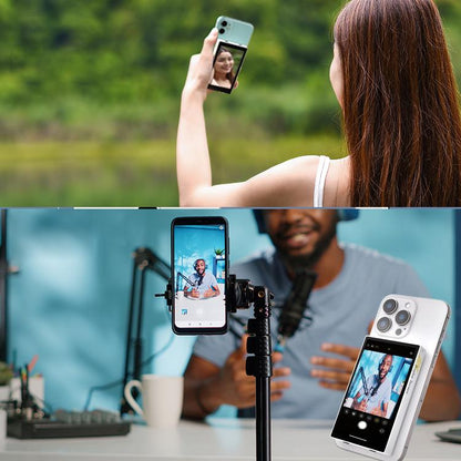 YELANGU TP01 Mobile Phone Selfie Wireless Same Screen Player Smartphone Magnetic Rear Selfie Monitor Screen (White) - Others Accessories by YELANGU | Online Shopping UK | buy2fix