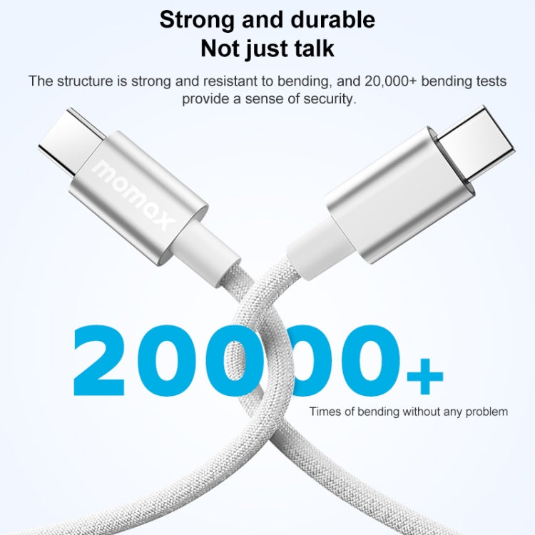 MOMAX DC30 1.5m USB-C / Type-C to USB-C / Type-C 60W Braided Data Sync Charge Cable (Titanium Color) - USB-C & Type-C Cable by MOMAX | Online Shopping UK | buy2fix