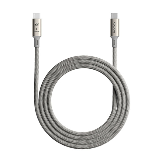 MOMAX DC31 1m USB3.2 USB-C / Type-C to USB-C / Type-C 100W Braided Data Sync Charge Cable (Titanium Color) - USB-C & Type-C Cable by MOMAX | Online Shopping UK | buy2fix