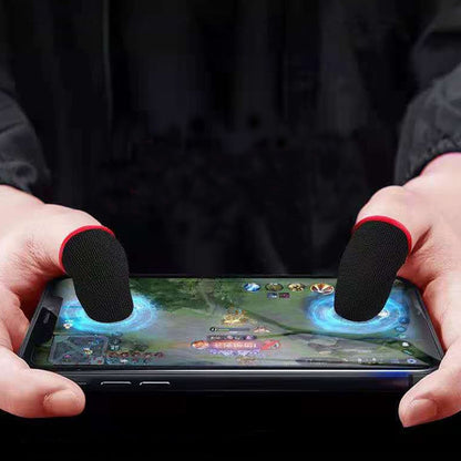 1 Pair Carbon Fiber Touchscreen Anti-slip Anti-sweat Gaming Finger Cover for Thumb / Index Finger (Grey) - Gaming Finger Sleeves by buy2fix | Online Shopping UK | buy2fix