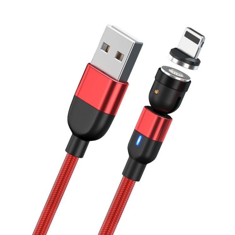 1m 3A Output USB to 8 Pin 540 Degree Rotating Magnetic Data Sync Charging Cable(Red) - Charging Cable & Head by buy2fix | Online Shopping UK | buy2fix