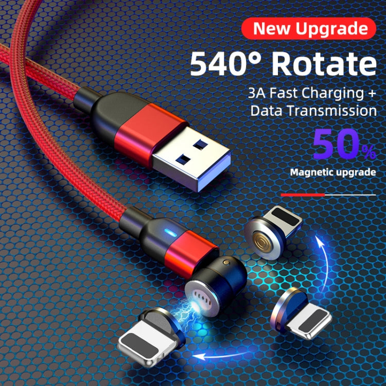 1m 3A Output USB to 8 Pin 540 Degree Rotating Magnetic Data Sync Charging Cable(Red) - Charging Cable & Head by buy2fix | Online Shopping UK | buy2fix