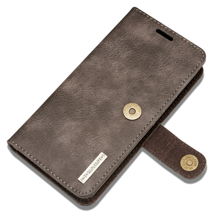 DG.MING for iPhone 8 Plus & iPhone 7 Plus Crazy Horse Texture Horizontal Flip Detachable Magnetic Protective Case with Holder & Card Slots & Wallet(Grey) by DG.MING