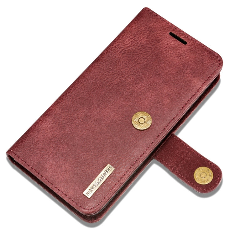 DG.MING for iPhone 8 Plus & iPhone 7 Plus Crazy Horse Texture Horizontal Flip Detachable Magnetic Protective Case with Holder & Card Slots & Wallet(Red) by DG.MING