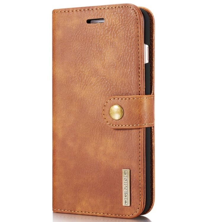 DG.MING for iPhone 8 Plus & iPhone 7 Plus Crazy Horse Texture Horizontal Flip Detachable Magnetic Protective Case with Holder & Card Slots & Wallet(Brown) by DG.MING