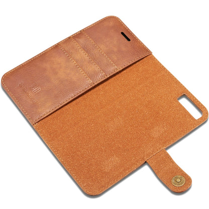 DG.MING for iPhone 8 Plus & iPhone 7 Plus Crazy Horse Texture Horizontal Flip Detachable Magnetic Protective Case with Holder & Card Slots & Wallet(Brown) by DG.MING
