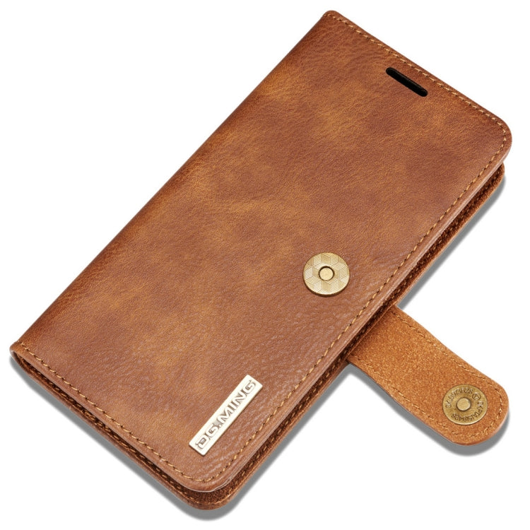 DG.MING for iPhone 8 Plus & iPhone 7 Plus Crazy Horse Texture Horizontal Flip Detachable Magnetic Protective Case with Holder & Card Slots & Wallet(Brown) by DG.MING