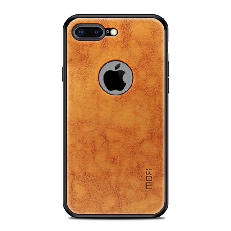 MOFI Shockproof PC+TPU+PU Leather Protective Back Case for iPhone 7 Plus(Light Brown) - More iPhone Cases by MOFI | Online Shopping UK | buy2fix