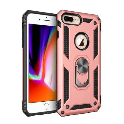 Sergeant Armor Shockproof TPU + PC Protective Case for iPhone 7 / 8 Plus, with 360 Degree Rotation Holder (Rose Gold) by buy2fix