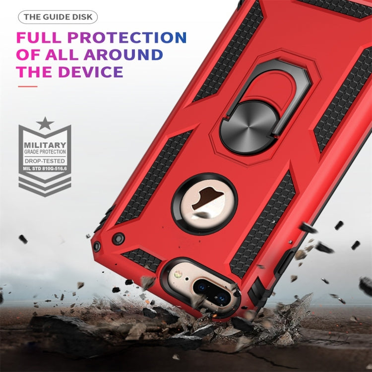Sergeant Armor Shockproof TPU + PC Protective Case for iPhone 7 / 8 Plus, with 360 Degree Rotation Holder (Red) by buy2fix