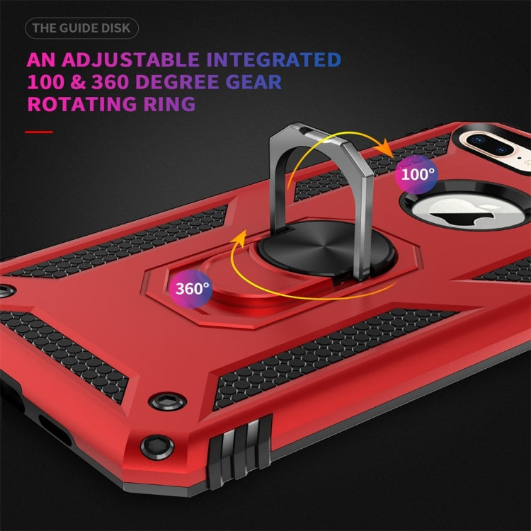 Sergeant Armor Shockproof TPU + PC Protective Case for iPhone 7 / 8 Plus, with 360 Degree Rotation Holder (Red) by buy2fix