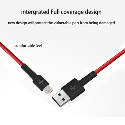 Original Xiaomi youpin ZMI MFI Certificated Braided 1m ZMI 8 Pin to USB Data Cable Charge Cord(Red) - MFI Cable by Xiaomi | Online Shopping UK | buy2fix