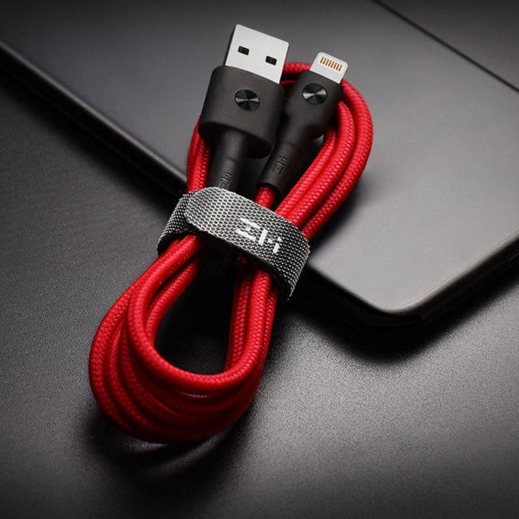 Original Xiaomi youpin ZMI MFI Certificated Braided 1m ZMI 8 Pin to USB Data Cable Charge Cord(Red) - MFI Cable by Xiaomi | Online Shopping UK | buy2fix