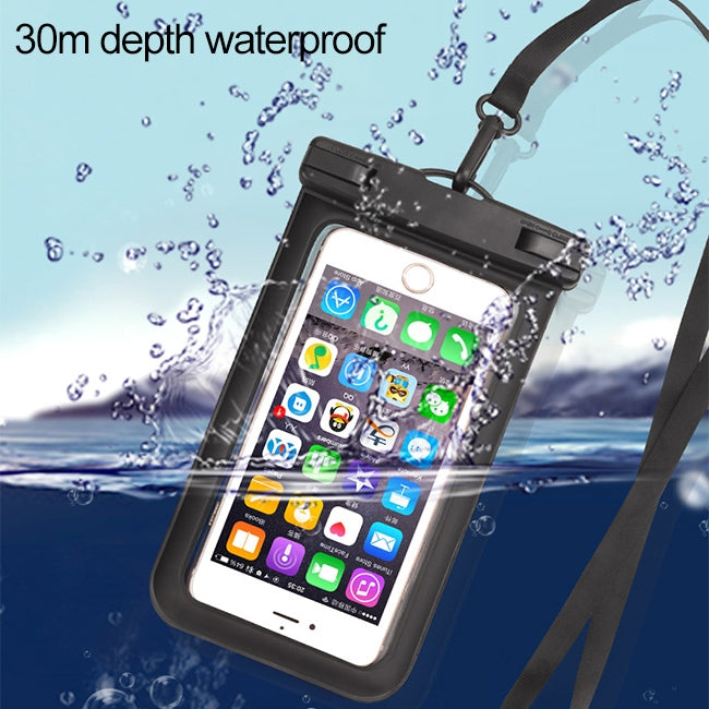 PVC Transparent Universal IPX8 Waterproof Bag with Lanyard for Smart Phones below 6.3 inch (Green) - More iPhone Cases by buy2fix | Online Shopping UK | buy2fix