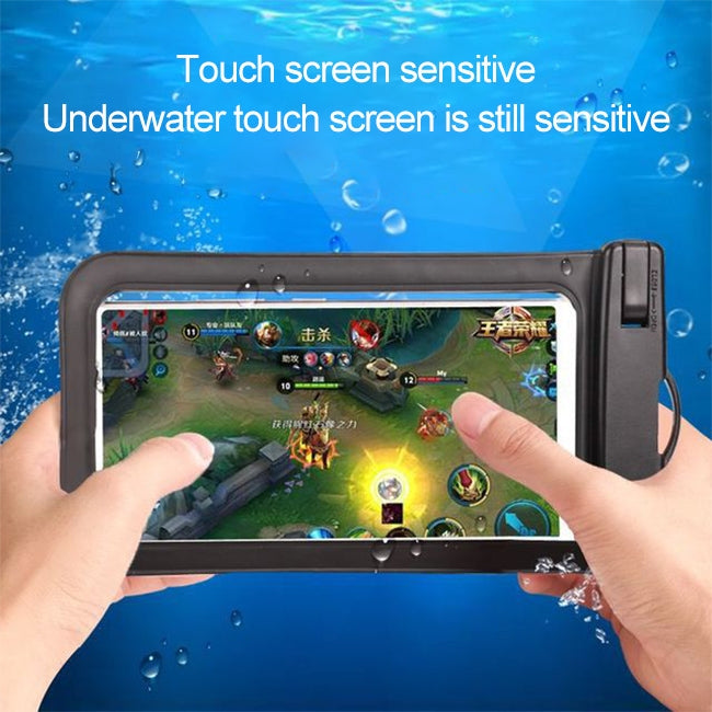 PVC Transparent Universal IPX8 Waterproof Bag with Lanyard for Smart Phones below 6.3 inch (Green) - More iPhone Cases by buy2fix | Online Shopping UK | buy2fix