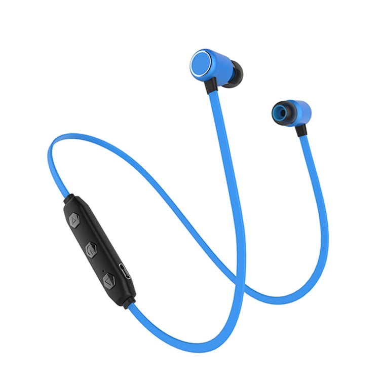 XRM-X4 Sports IPX4 Waterproof Magnetic Earbuds Wireless Bluetooth V4.2 Stereo Headset with Mic, For iPhone, Samsung, Huawei, Xiaomi, HTC and Other Smartphones(Blue) - Neck-mounted Earphone by buy2fix | Online Shopping UK | buy2fix