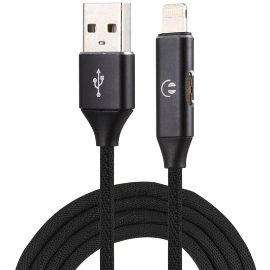 Multifunction 1m 3A 8 Pin Male & 8 Pin Female to USB Nylon Braided Data Sync Charging Audio Cable(Black) - Multifunction Cable by buy2fix | Online Shopping UK | buy2fix