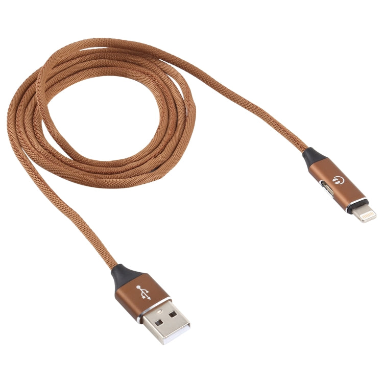 Multifunction 1m 3A 8 Pin Male & 8 Pin Female to USB Nylon Braided Data Sync Charging Audio Cable(Brown) - Multifunction Cable by buy2fix | Online Shopping UK | buy2fix