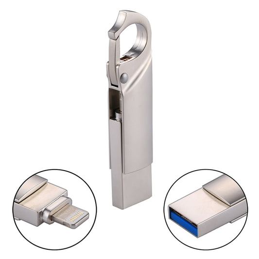 RQW-10F 2 in 1 USB 2.0 & 8 Pin 32GB Keychain Flash Drive by buy2fix