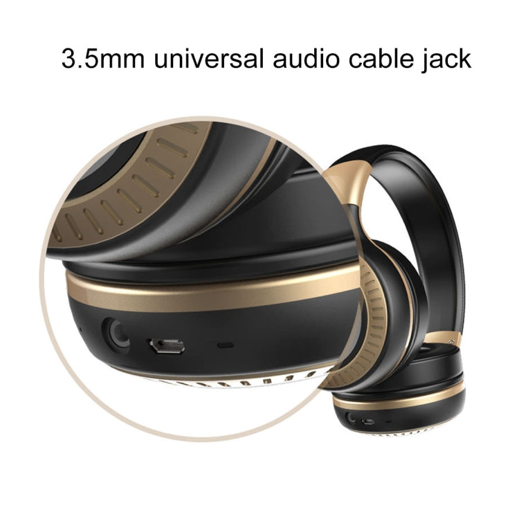 ZEALOT B20 Stereo Wired Wireless Bluetooth 4.0 Subwoofer Headset with 3.5mm Universal Audio Cable Jack & HD Microphone, For Mobile Phones & Tablets & Laptops(Gold) - Headset & Headphone by ZEALOT | Online Shopping UK | buy2fix
