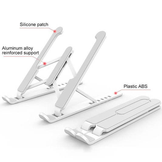 YMB1028 Portable Folding Desktop Holder Bracket for Laptop / Tablet below 15.6 inch(Silver) by buy2fix