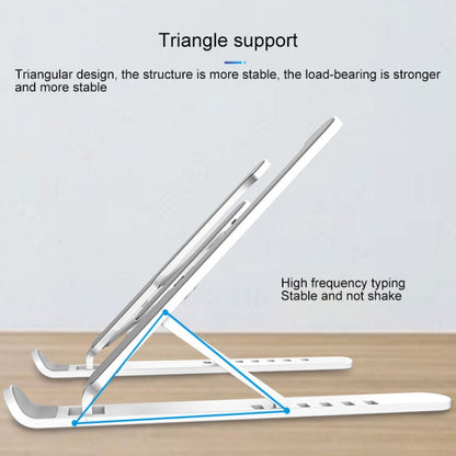 YMB1028 Portable Folding Desktop Holder Bracket for Laptop / Tablet(Silver) - MacBook Holder by buy2fix | Online Shopping UK | buy2fix