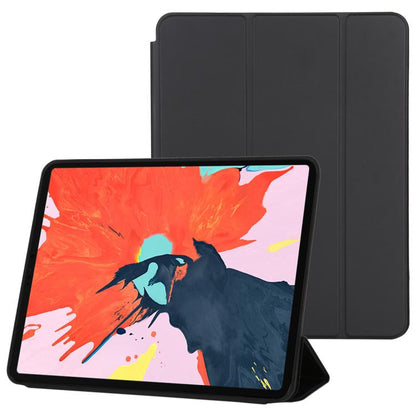 Horizontal Flip Solid Color Leather Case for iPad Pro 12.9 inch (2018), with Three-folding Holder & Wake-up / Sleep Function(Black) - iPad Pro 12.9 (2018) Cases by buy2fix | Online Shopping UK | buy2fix