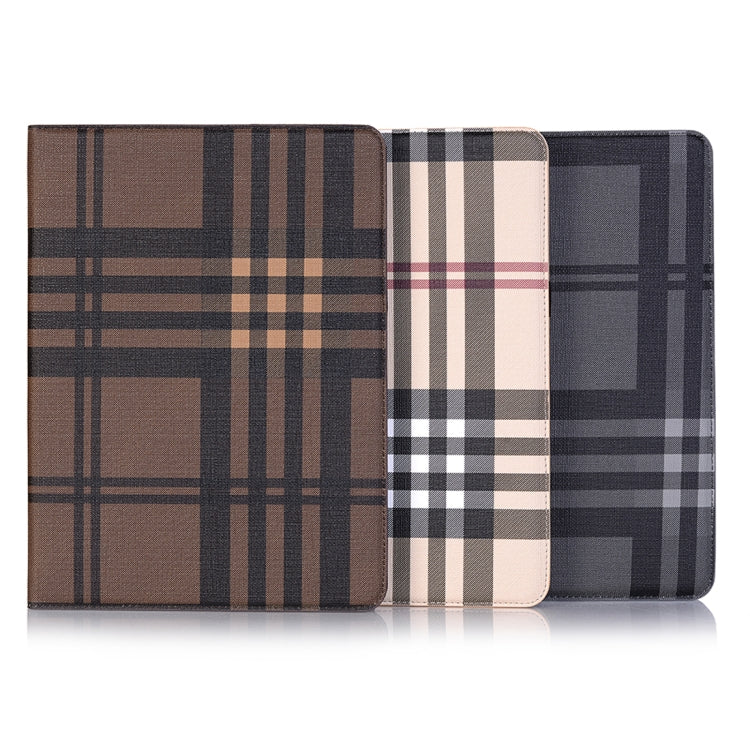 Plaid Texture Horizontal Flip PU Leather Case for iPad Air 13 2024 / iPad Pro 12.9 inch (2018), with Holder & Card Slots & Wallet (Grey) - iPad Pro 12.9 (2018) Cases by buy2fix | Online Shopping UK | buy2fix