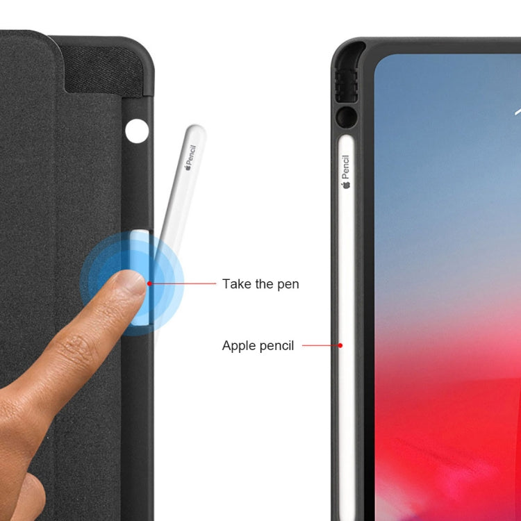 Horizontal Flip Leather Case with Pen Slot Three-folding Holder & Wake-up / Sleep Function for iPad Air 13 2024 / 2025 / Pro 12.9 (2018)(Red) by buy2fix