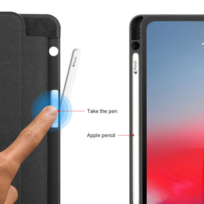 Horizontal Flip Leather Case with Pen Slot Three-folding Holder & Wake-up / Sleep Function for iPad Air 13 2024 / 2025 / Pro 12.9 (2018)(Red) by buy2fix